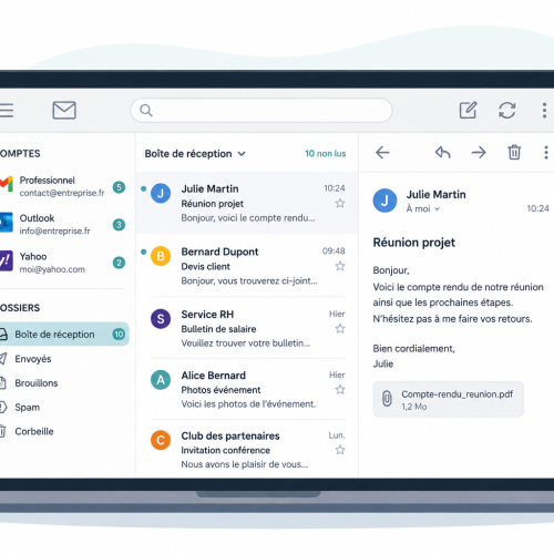 Un seul logiciel pour consulter tous vos mails en même temps