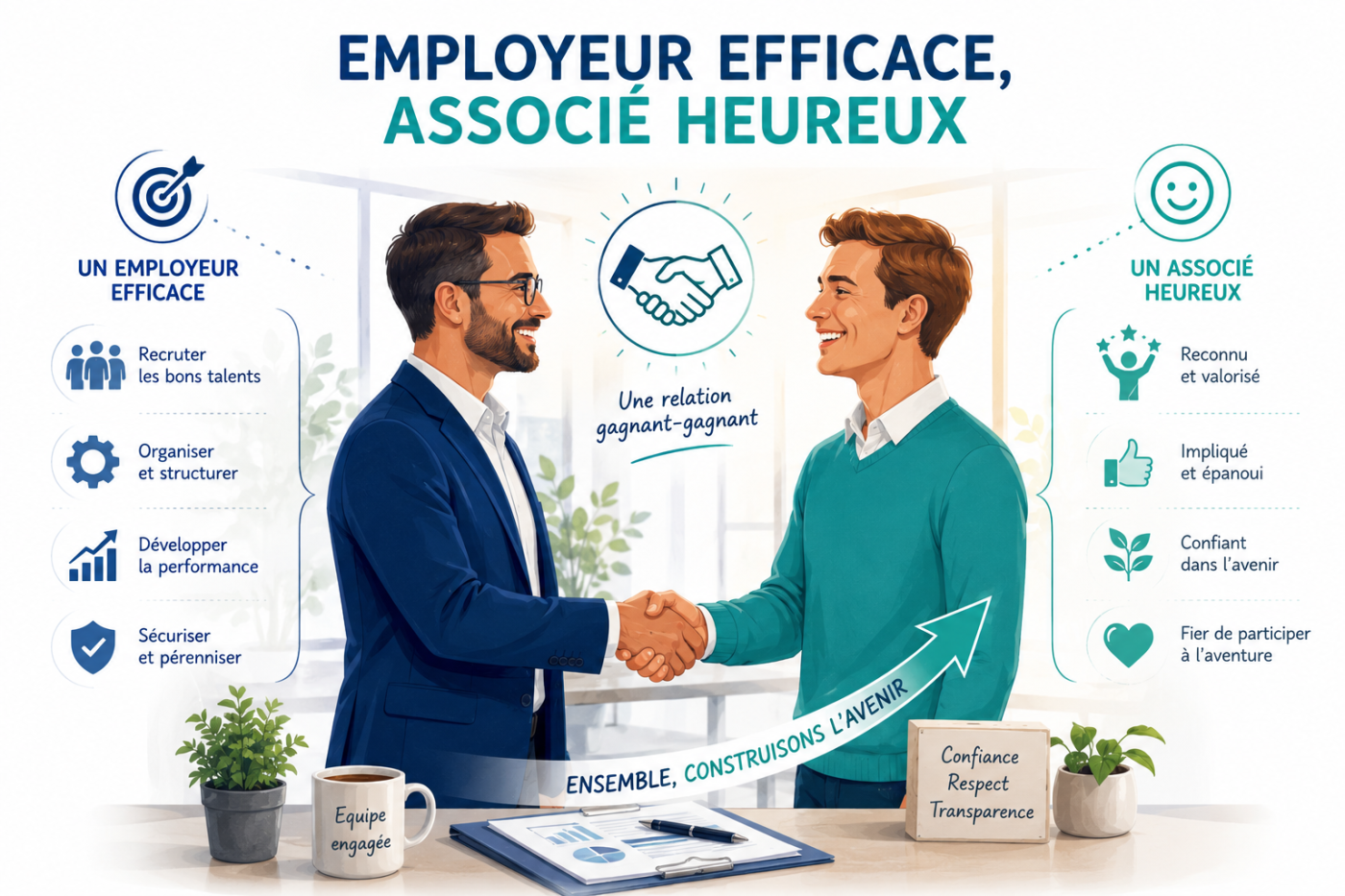 EMPLOYEUR EFFICACE, ASSOCIE HEUREUX